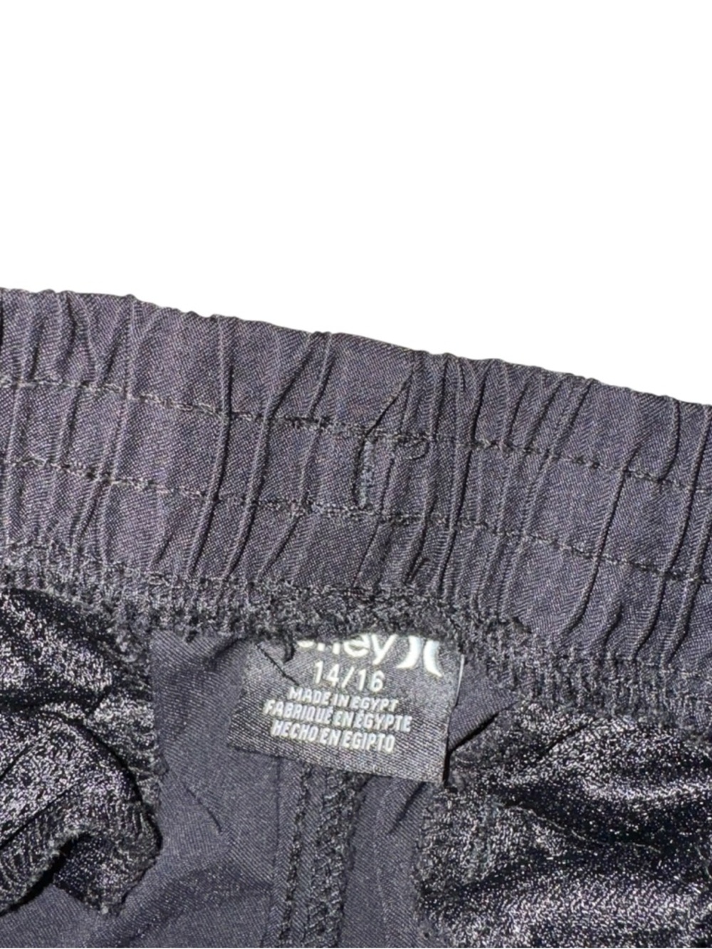 Hurley Boy's Size 14-16 Joggers Track Pants Black Elastic Waistband Nylon - Picture 4 of 6